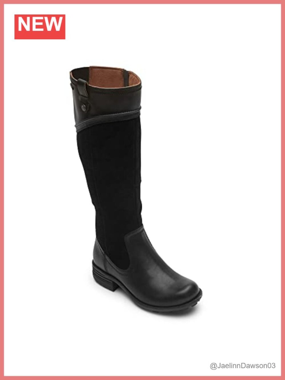 Leather Knee-High Waterproof Zip Boots with Hydro-Shield
